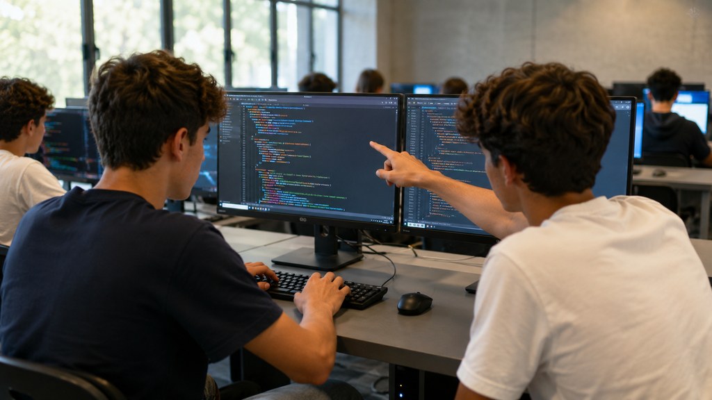 Alunos a programar — Técnico/a Programador de Informática